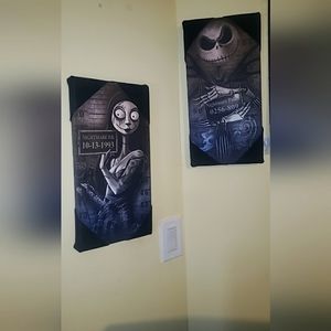 Custom made nightmare before Christmas wall art